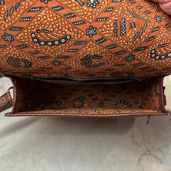 Handmade crossbody wicker and leather vintage purse UNIQUE HANDMADE - Picture 10 of 13